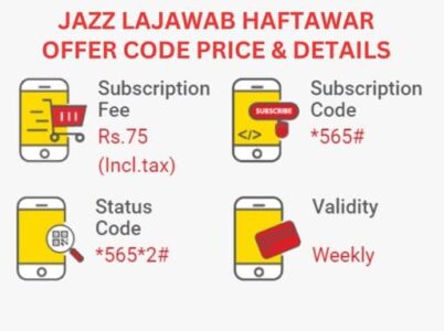 Jazz Lajawab Haftawar Offer Code Price and Details