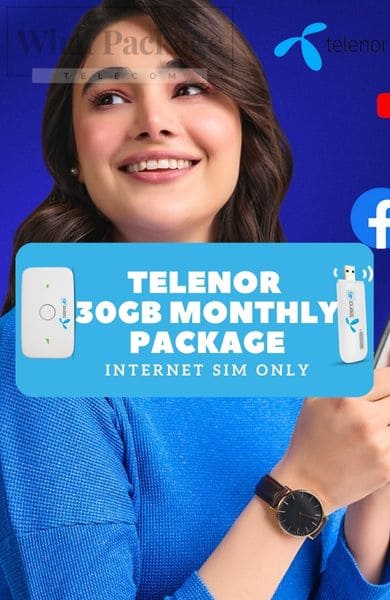Telenor 30GB Monthly Package Details