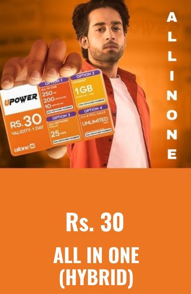 Ufone Upower Card Rs. 30 All In One Daily Call Package