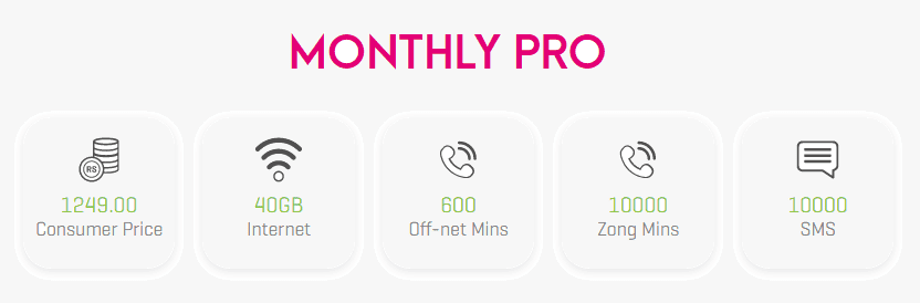 Zong Monthly Pro Package Code