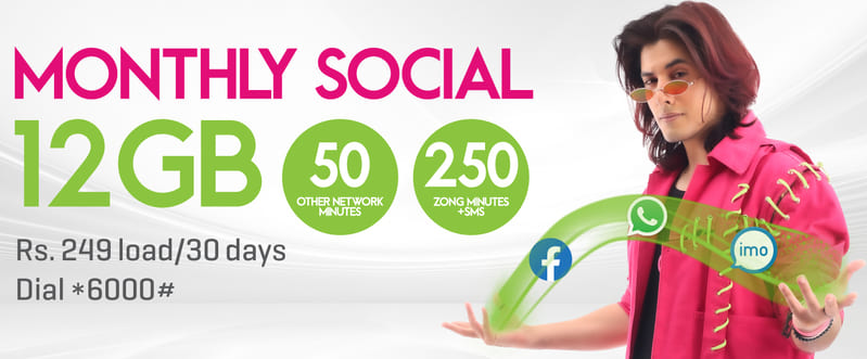 monthly social bundle zong