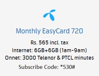 Telenor Monthly Easy Card 700 Code