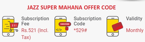 Jazz Super Mahana Offer Code