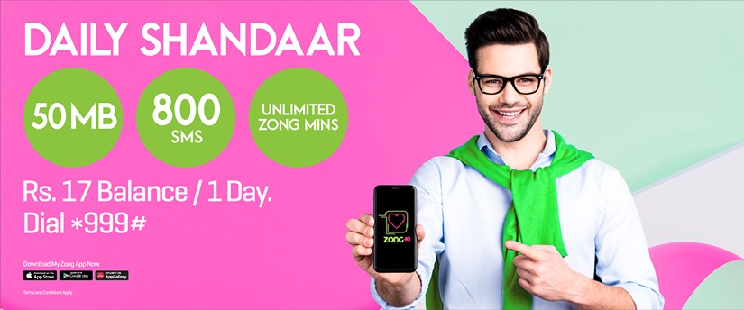 Zong Daily Shandaar Offer Code and Package Details