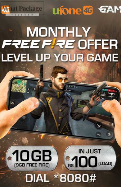 Ufone Monthly Free Fire Package Code, Price and Details