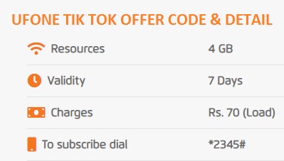 Ufone TikTok offer code