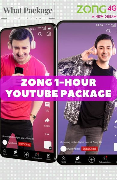 Zong 1 hour YouTube Package Details
