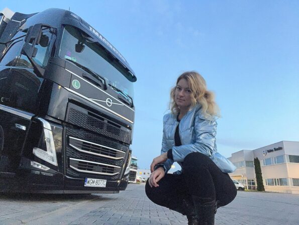 Woman beautiful truck drivers age